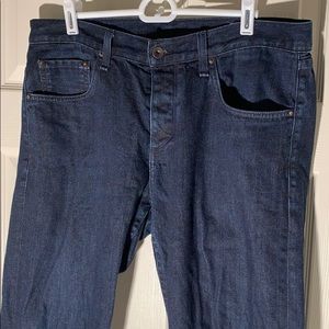 Rag & Bone 34x34 Fit 2 Slim Leg Dark Wash Jeans